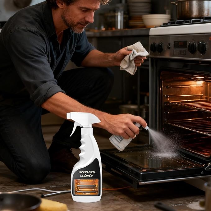 Oven Rack Cleaner | 300ml Degrease Cleaner - Fryer Degreasing Spray | for Homeowners Busy Families Renters To Remove Grease Stain Oil From Microwave Oven Grill Kitchen
