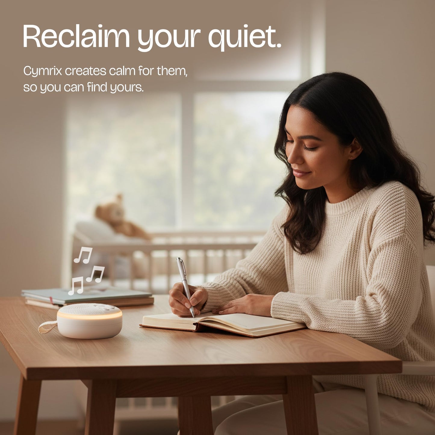 White Noise Machine for Baby & Adults with 21 Relaxing Sounds & Adjustable Night Light, Rechargeable & Portable Sleep Aid for Home & Travel
