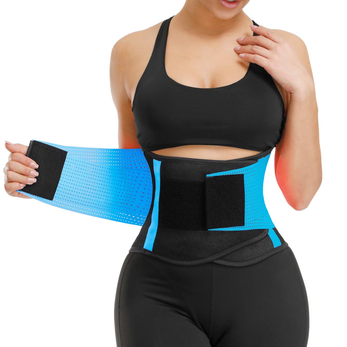 VENUZOR Waist Trainer Belt for Women - Waist Cincher Trimmer - Slimming Body Shaper Belt - Sport Girdle Belt (UP Graded)(Blue,XL)