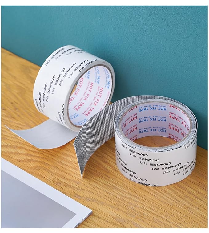 Upgraded Window Screen Repair Tape 2in*16.4FT(196.8in) Ventilated Screen Repair Patch Strong Adhesive Screen Repair Kit Removable Seam Glue Mesh Repair Fiberglass Screen Tape(Grey)