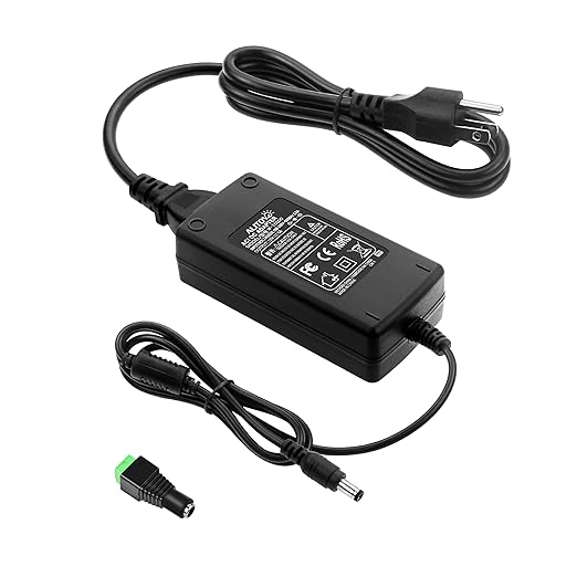 ALITOVE DC 12V 5A Power Supply Adapter Converter Transformer 60W AC 100-240V Input with 5.5x2.5mm DC Output Jack for 5050 ...