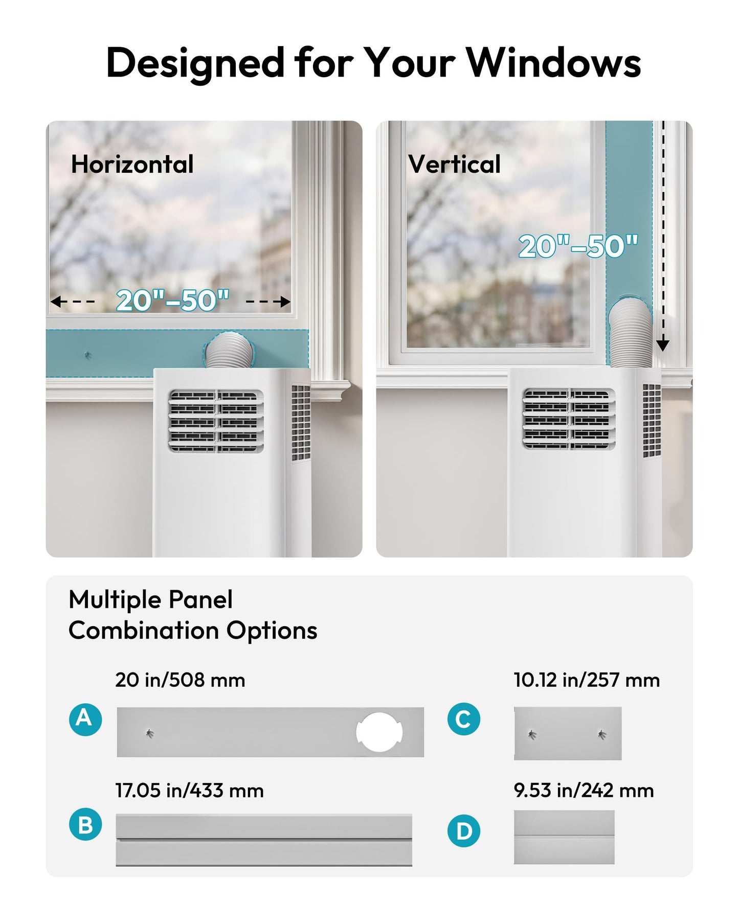 EUHOMY Portable Air Conditioners 14,000 BTU, 5-in-1 Portable AC Unit Up to 650 Sq.Ft. for Bedroom with Cool, Heat, Fan, Dehumidifier, Sleep, AC Units with LED Remote & 24H Timer, Installation Kits