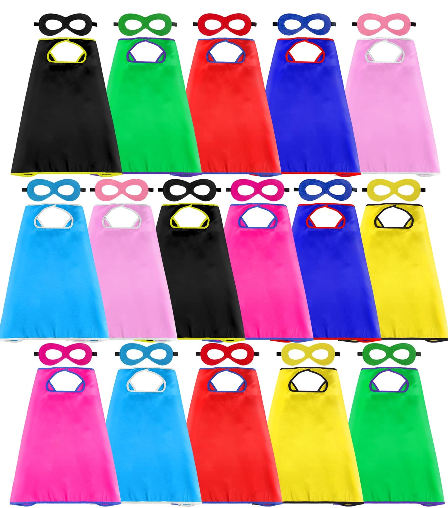 D.Q.Z Superhero Capes and Masks for Kids 16 Set, Boys Super Hero Party Favor Costume, 3 years old Girls Gifts Birthday Toys (Multicolor)