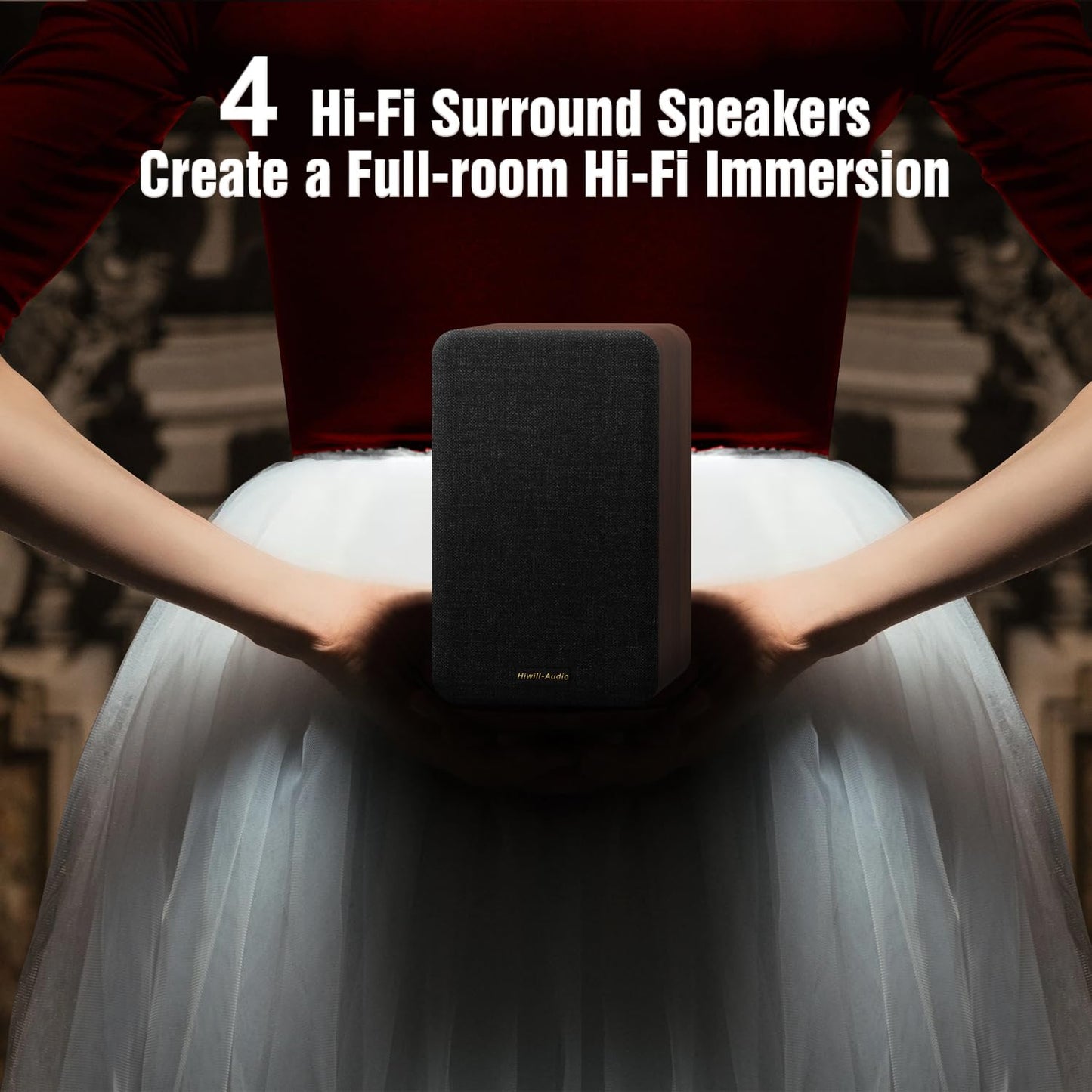 True 5.1.4 Hi-Fi Dolby Atmos Surround Sound System, 900W Home Theater Sound Bar for Smart TV, Center Channel Speaker with 4 Surrounds, 25Hz Subwoofer, Hi-Fi Grade Crossover, Soundbar eARC, BT 5.4