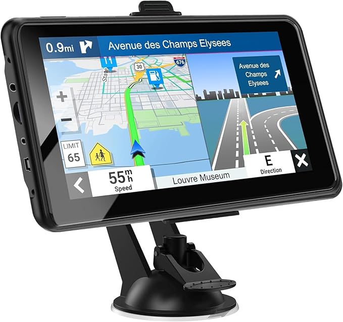 2026 PRO GPS Navigation for Car,RV/Commercial Drivers Semi Truck,16G 7" North/South America Map,Voice Turn Direction Guida...