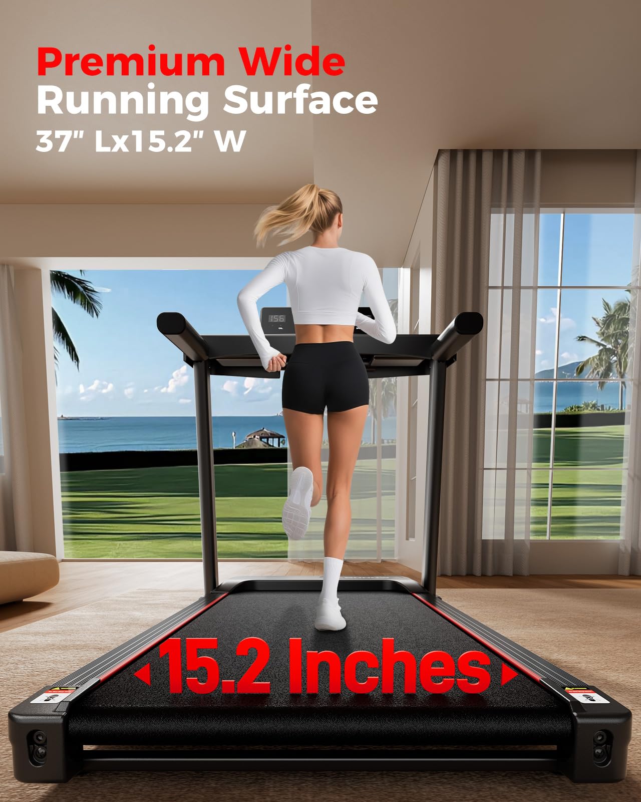 Abonow Foldable Treadmill for Home Small with Incline - 3.0HP Quiet Walking Pad Treadmill with Handles, 300LBS Capacity, Home Office 3-in-1 Portable Treadmills for Running Jogging Walking