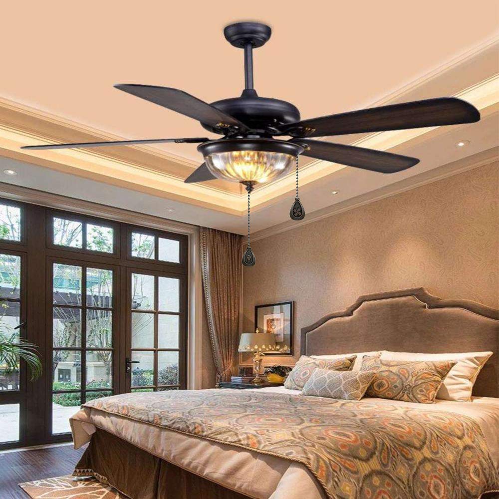Dotlite Bronze Ceiling Fan Pull Chain Set, Decorative Pull Chain Pendant Extension, 12 Inches Lighting & Fan Beaded Ball Fan Pul