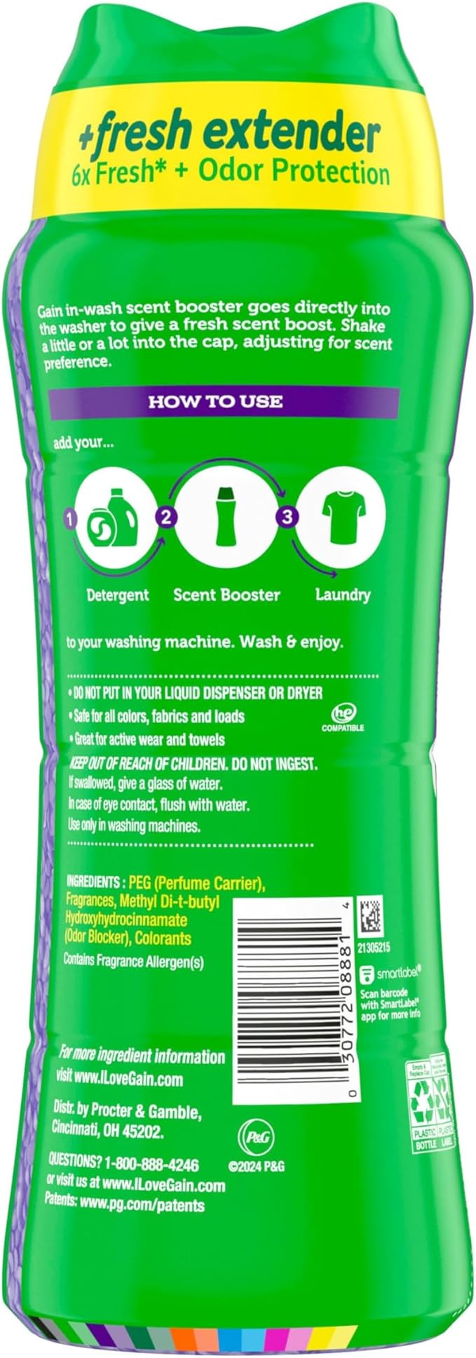 Gain In-Wash Laundry Scent Booster, Moonlight Breeze Scent, 18.2 OZ, Fresh Extender + Odor Protection