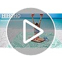 HIHOHO Beach Blanket Waterproof Sandproof Beach Mat for 1-8 Adults Quick Drying Durable Outdoor Picnic Mat for Beach Festi...
