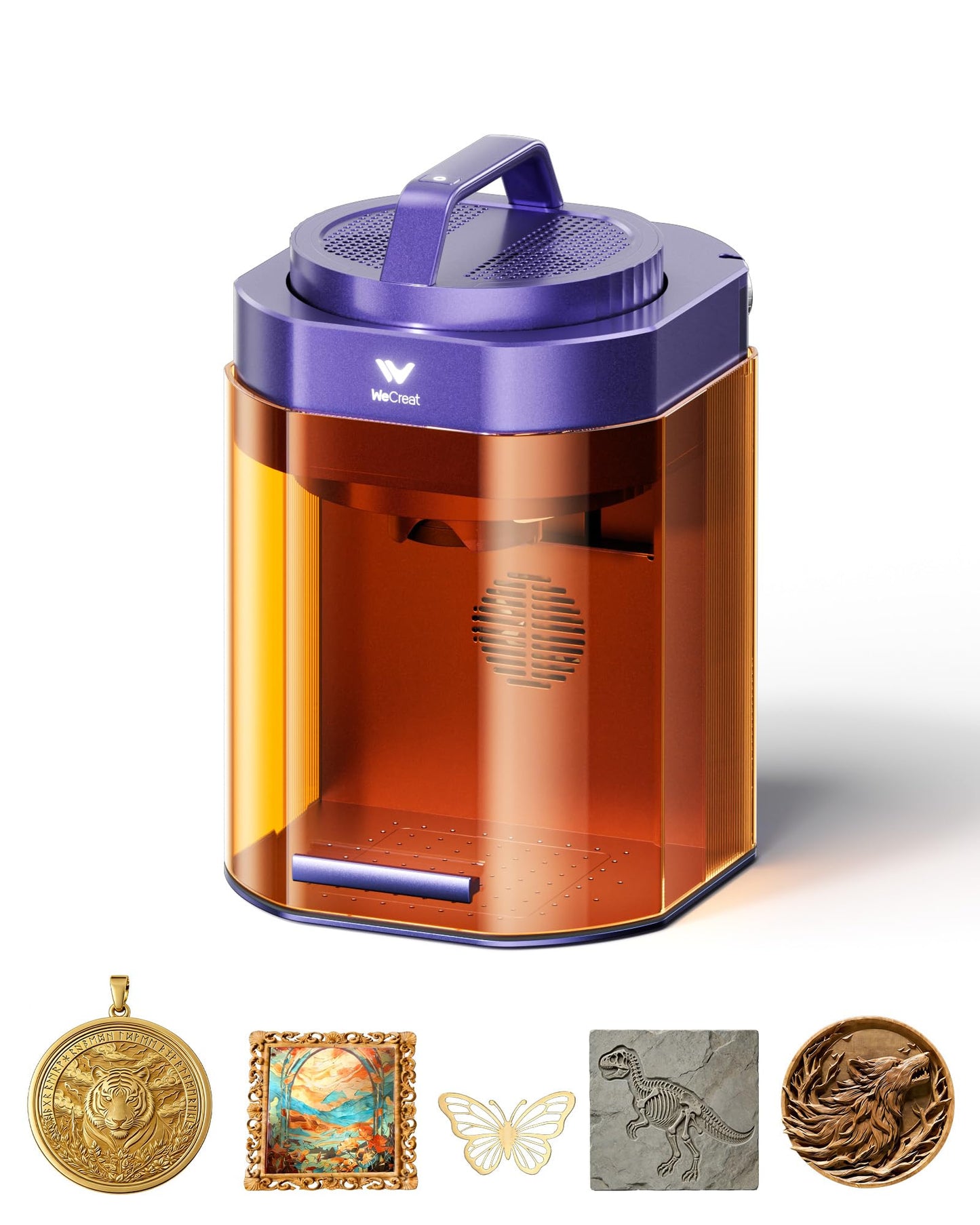WeCreat Lumos Flex 15W Fiber & 15W Doide Dual Laser Engraver, Built-in 50MP Camera, 10000mm/s Ultra Fast, 3D Embossing, Metal Cutting, Color Marking on Metal, Portable Desktop Laser Engraving Machine