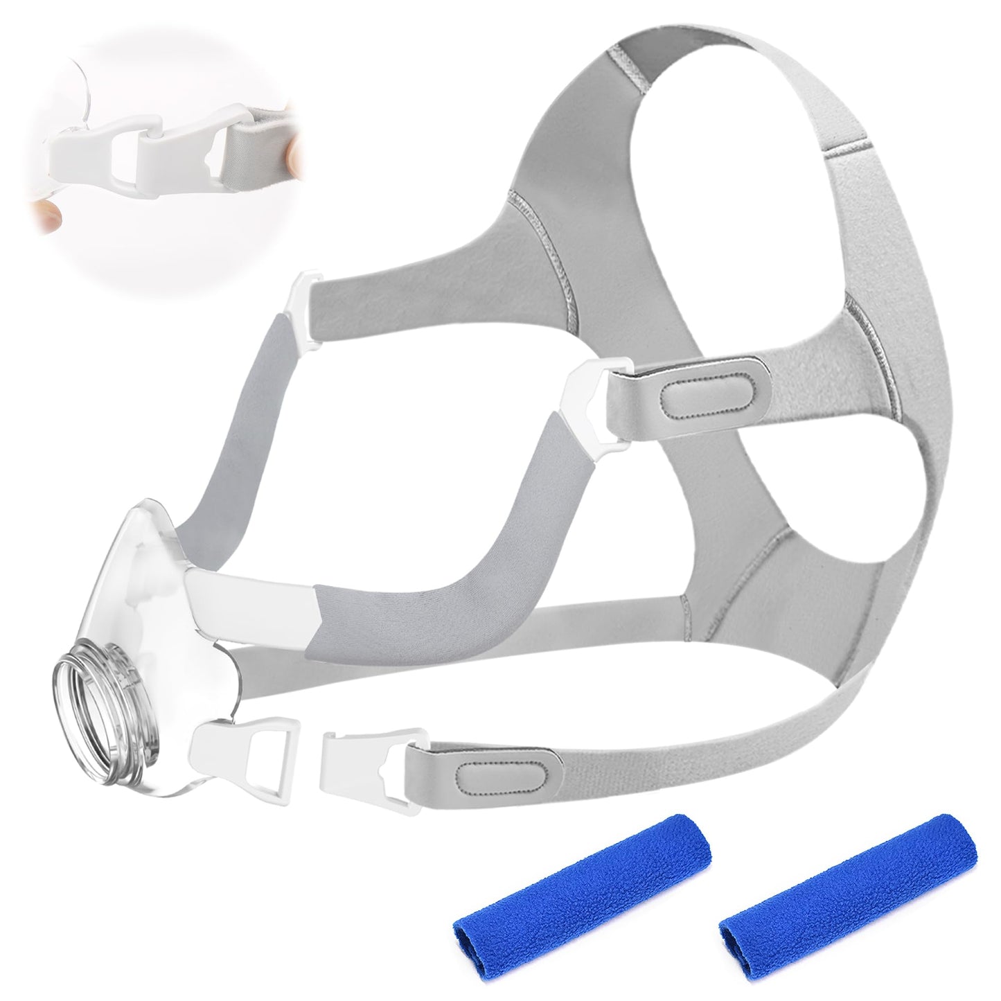 Medihealer Non-Magnetic Frame Kit for Airfit F20, Including 1PCS Frame & Headgear for Air Fit F20&1Pair Non-Magnetic Clips&2PCS Strap Covers, Non-Magnetic All Components (Without Mask and Elbow)