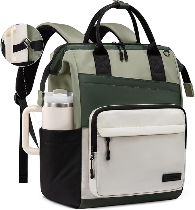 LOVEVOOK Laptop Backpack for Women, 17 Inch Travel Backpack for Work College Business, Water Resistant Teacher Nurse Bag w...