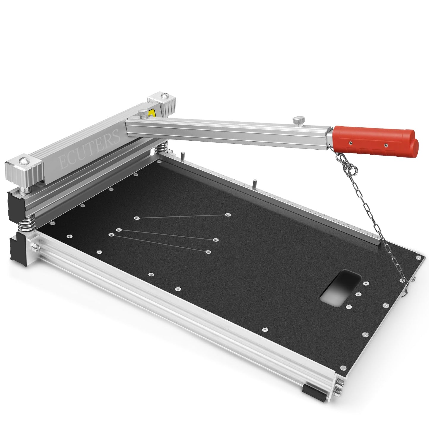 Heavy Duty Laminate Floor Cutter with Blade, ECUTERS 13“ Vinyl Floor Cutter with Wheels, Vinyl Plank Cutter Tile Angle Length Cutting 16mm Thick Flooring Tools - Engineer Wood Parquet LVP LVT
