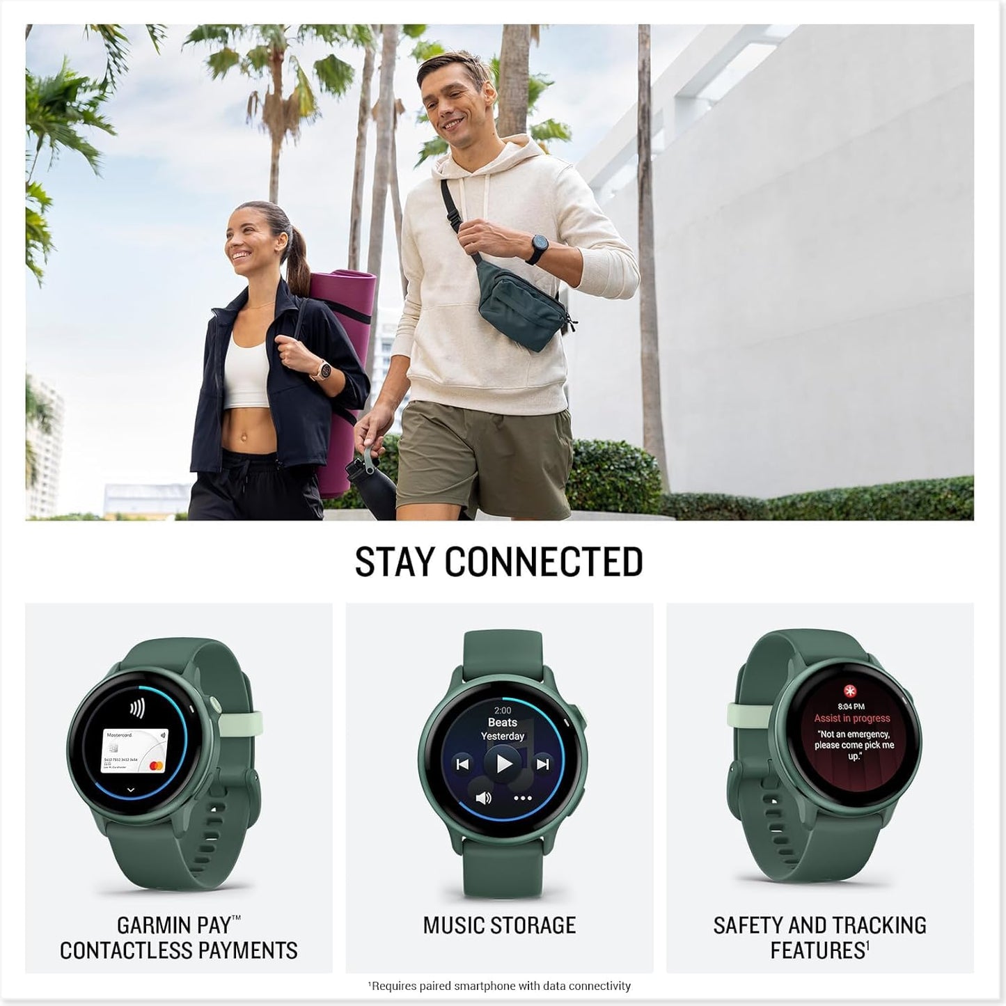 Garmin Vivoactive 6 Gps Smartwatch With Amoled Display, Jasper Green | Advanced Health And Fitness Features, Up To 11 Day Batter