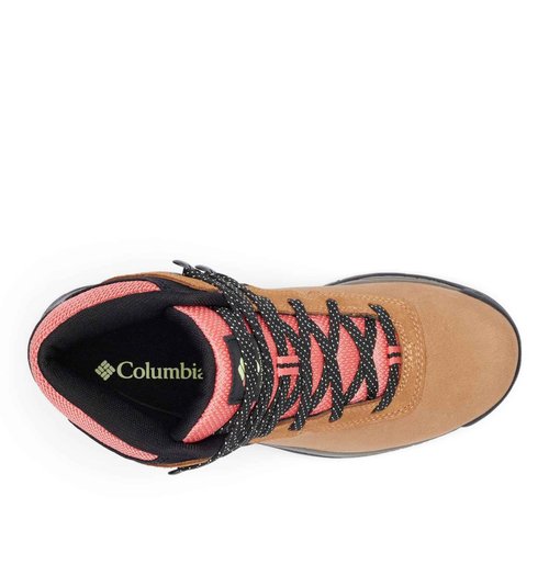 Columbia Womens Newton Ridge BC Nubuck Hiking Boot, Elk/Spring Yellow, 10