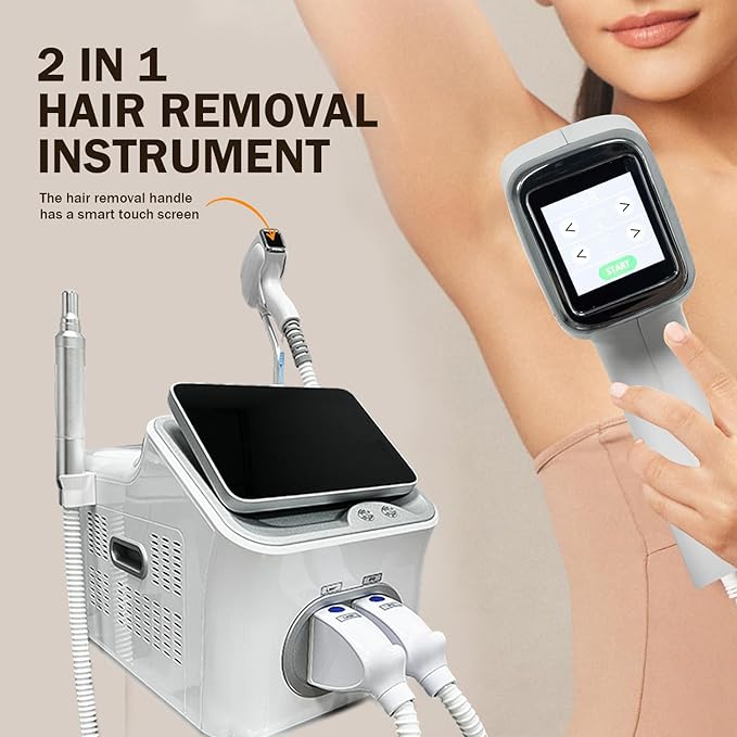 Painless 2-in-1 Hair Removal Device for Home Use, Suitable for Both Men and Women in Multiple Areas, Professionally Removes Melanin, Lightens Spots and Whitens The Skin