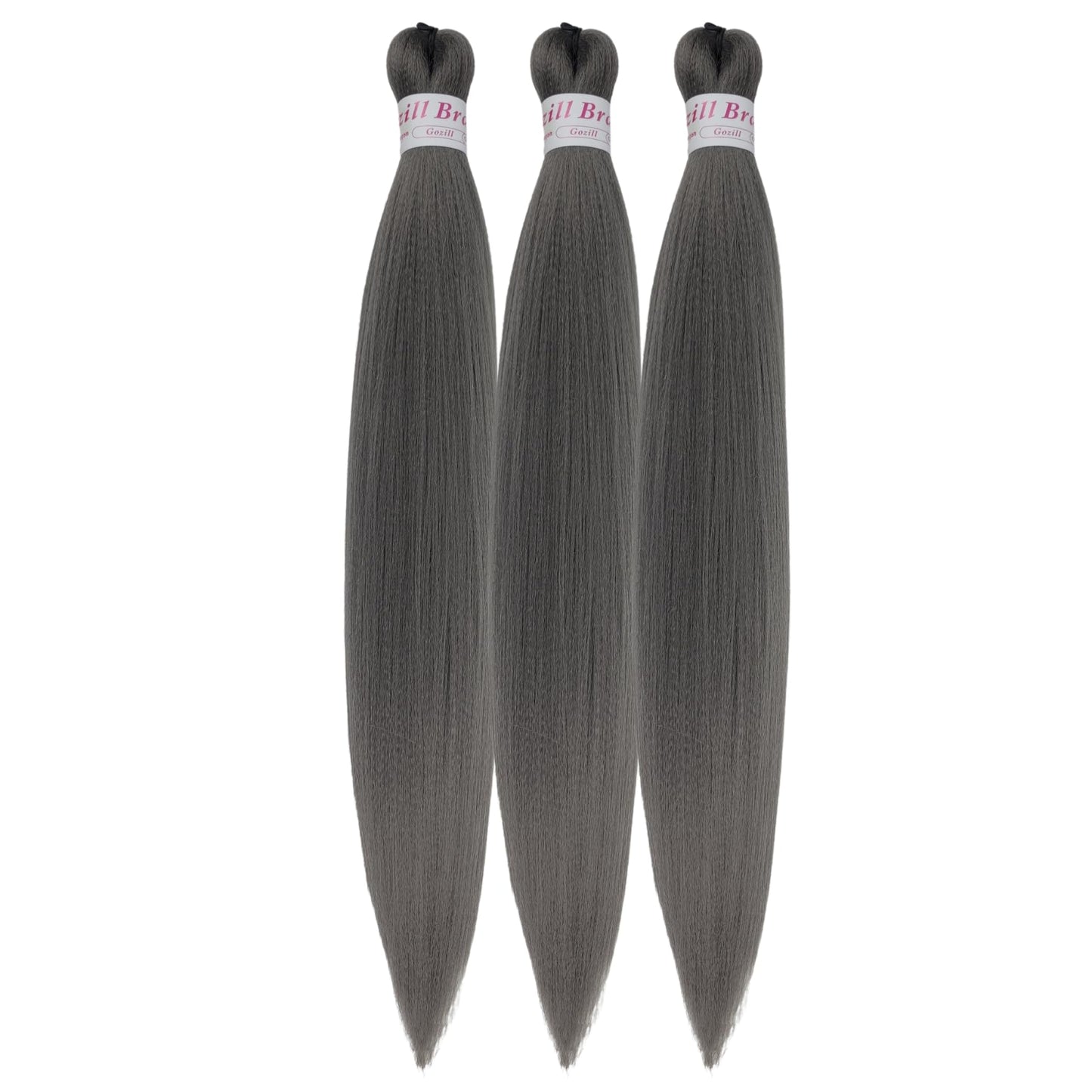 Grey Braiding Hair Pre Stretched Knotless Braiding Hair 26Inch Synthetic Box Braids Hair for Braiding