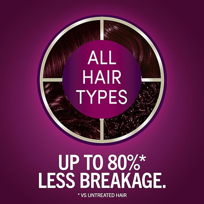 Schwarzkopf Keratin Permanent Hair Dye Cream, 1.8 Ruby Noir, Professional Quality Color for Up to 100% Gray Coverage, Bond Enforcing System