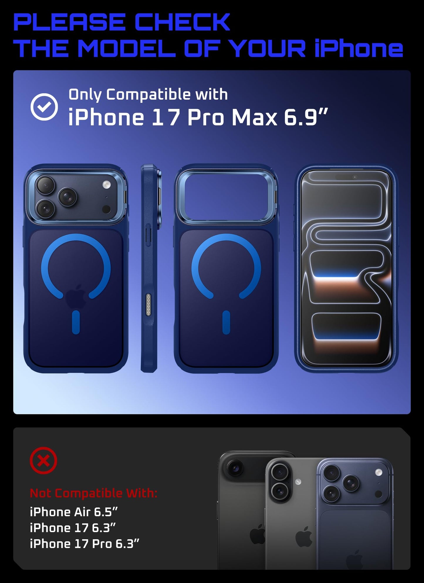 Supcase For Iphone 17 Pro Max Case With Camera Control Button (Unicorn Beetle Mag), [Compatible With Magsafe] [Built-In Kickstan