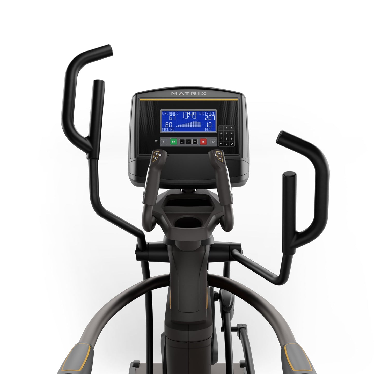 Matrix Fitness A50 Ascent Elliptical with XR | 8.5" LCD | Low Impact Workouts, Full Body Cardio, High Calorie Burn | Space Saving Compact Design, Suspension Elliptical with Adjustable Incline