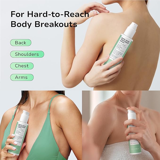 Back Acne Spray + KP Bump Eraser Body Scrub – Complete Body Acne & Texture Treatment Set