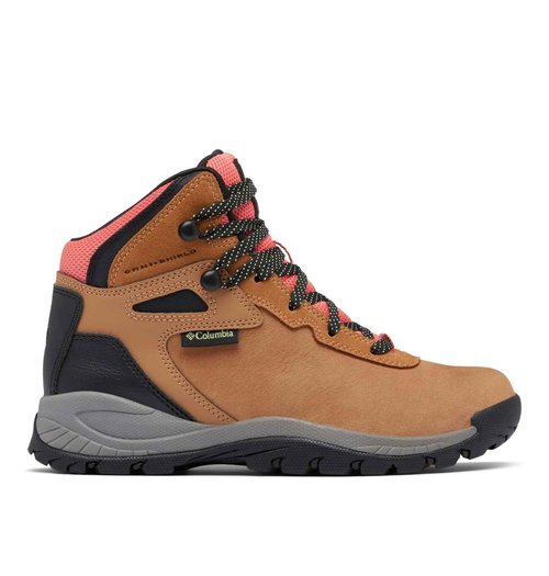 Columbia Womens Newton Ridge BC Nubuck Hiking Boot, Elk/Spring Yellow, 7.5