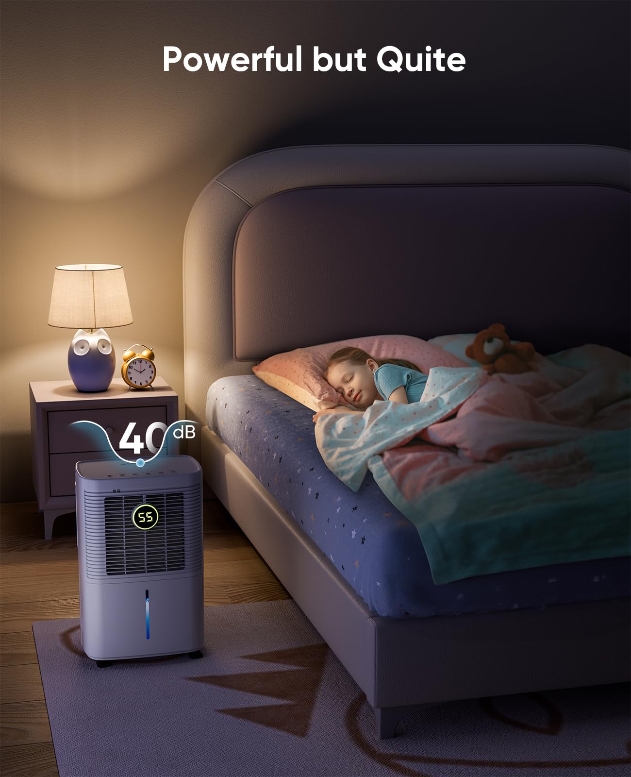 Dravonic 34 Pint Dehumidifiers for Home, Basement, Bedroom, Bathroom, 2500 Sq.ft Dehumidifier with Drain Hose, Smart Humidity Control & Display, 3 Operation Modes, 24H Timer, Child Lock (White)