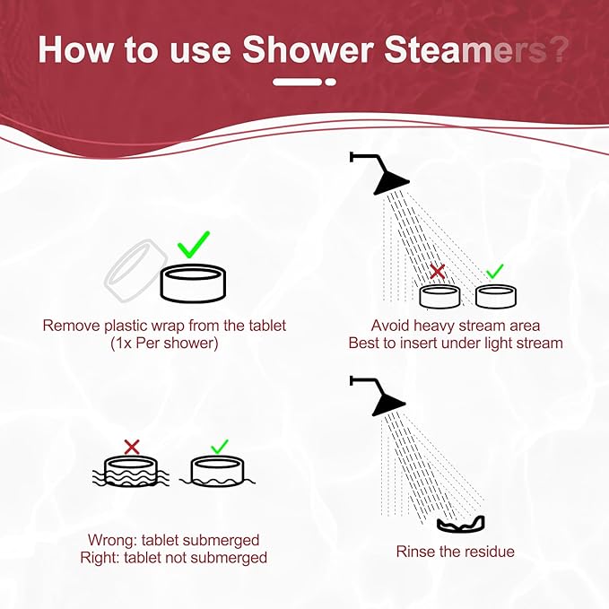 Shower Steamers Aromatherapy Birthday Gifts for Women Travel Essentials, 8 Pcs Rose, Bath Bombs Shower Bombs with Natural Essential Oils, Relaxation Home SPA