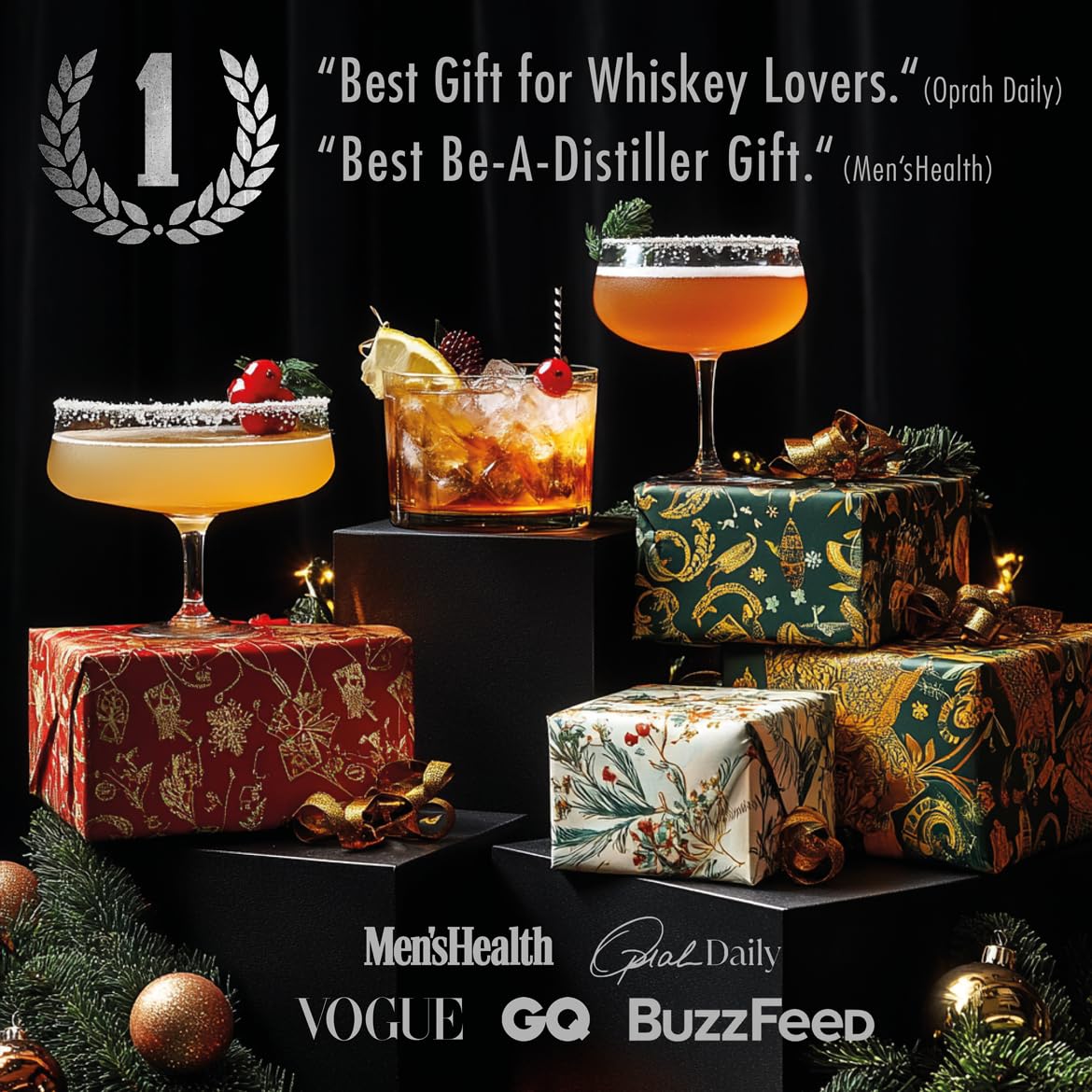 DO Your Whisky | DIY Whiskey Infusion Set | Whiskey Making Kit | 12 Woodchips & Botanicals | 6 Whiskey Stones & Recipe Guide Anniversary, or Birthday Gift for Him