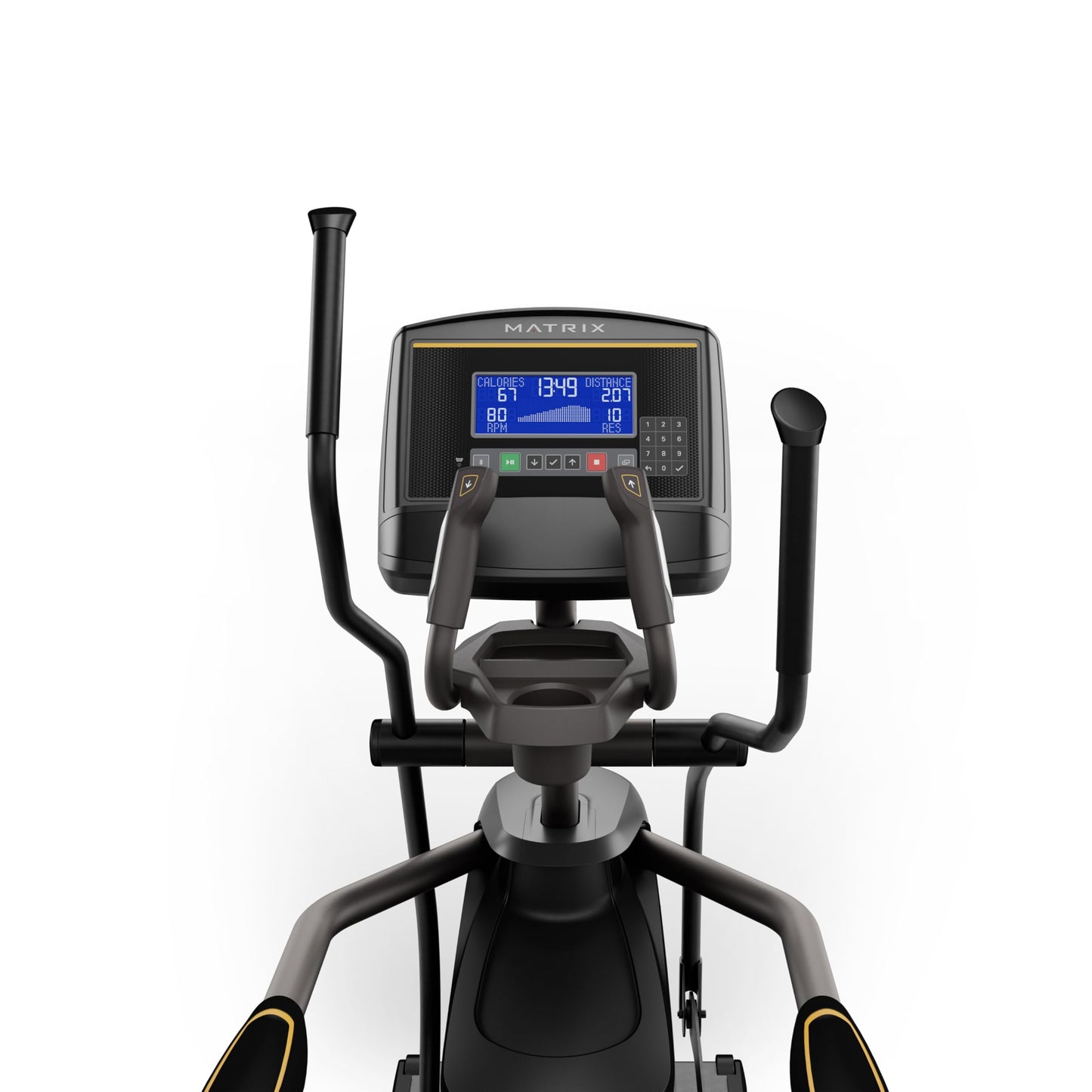 Matrix Fitness E30 Elliptical with XR | 8.5" LCD | Low Impact Workouts, Full Body Cardio, High Calorie Burn | Space Saving Compact Design, Suspension Elliptical