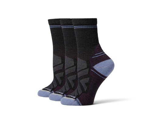 Smartwool Womens Hike Light Cushion Crew Socks 3 Pack Charcoal Medium