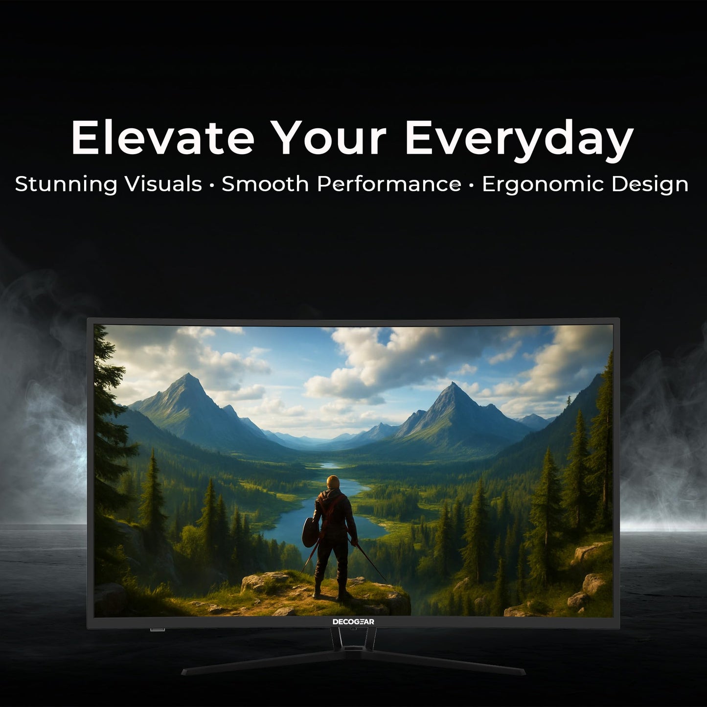 Deco Gear 39" Curved Widescreen Gaming Monitor | 2560x1440 | 1ms MPRT | 165 Hz | 16:9 | HDR400 | 4000:1 | 1 x HDMI | 1 x DisplayPort - Limited Black Edition
