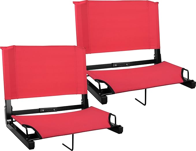 Sports Unlimited - Bleacher Chairs with Back and Cushion - Stadium Seats with Back Support Wide and Regular, Stadium Chair