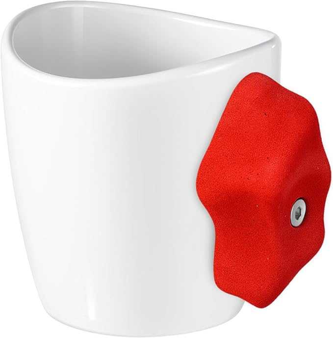 Dubbs Hardware Rock Climbing Mug – Train your grip while having a cup of coffee. Ceramic and with real climbing holds, pop...