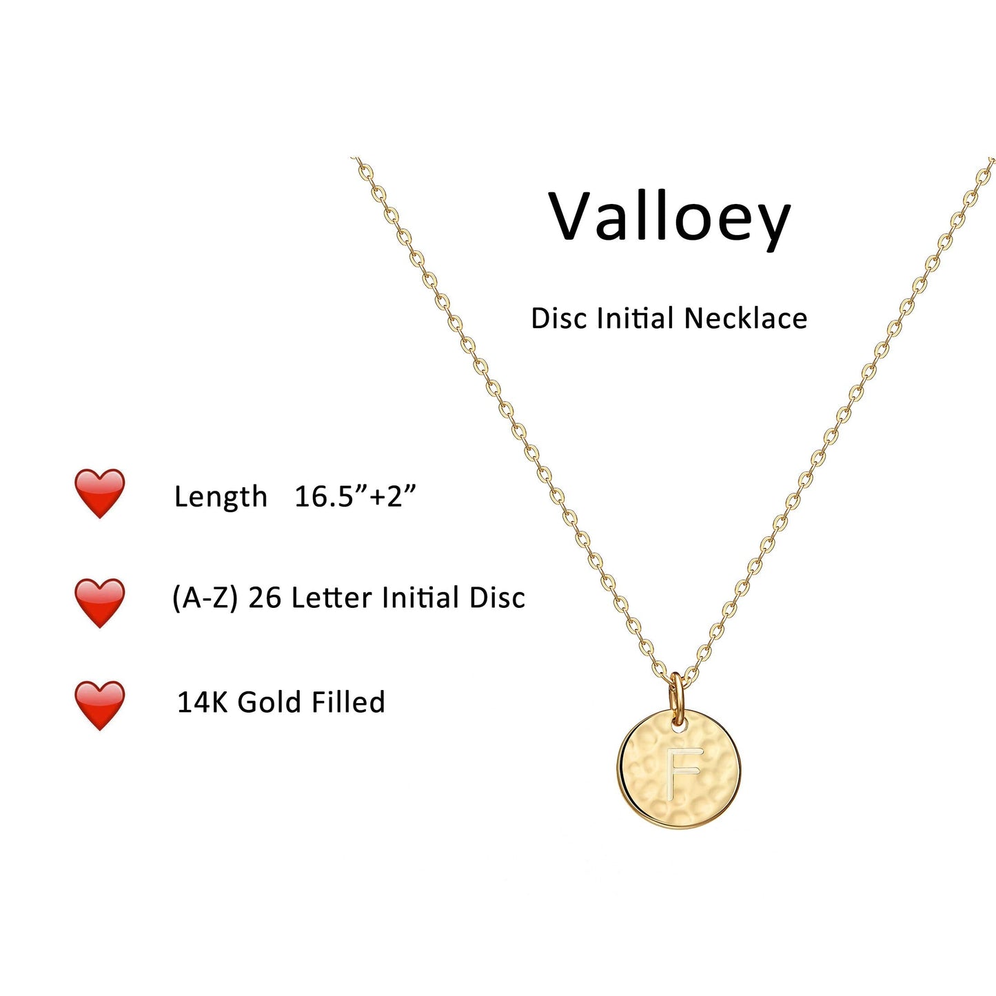 Valloey Rover Initial Necklaces for Women 14K Gold Plated Dainty Layered Necklce Round Coin Disc Pendant Engraved Letter B Neckl