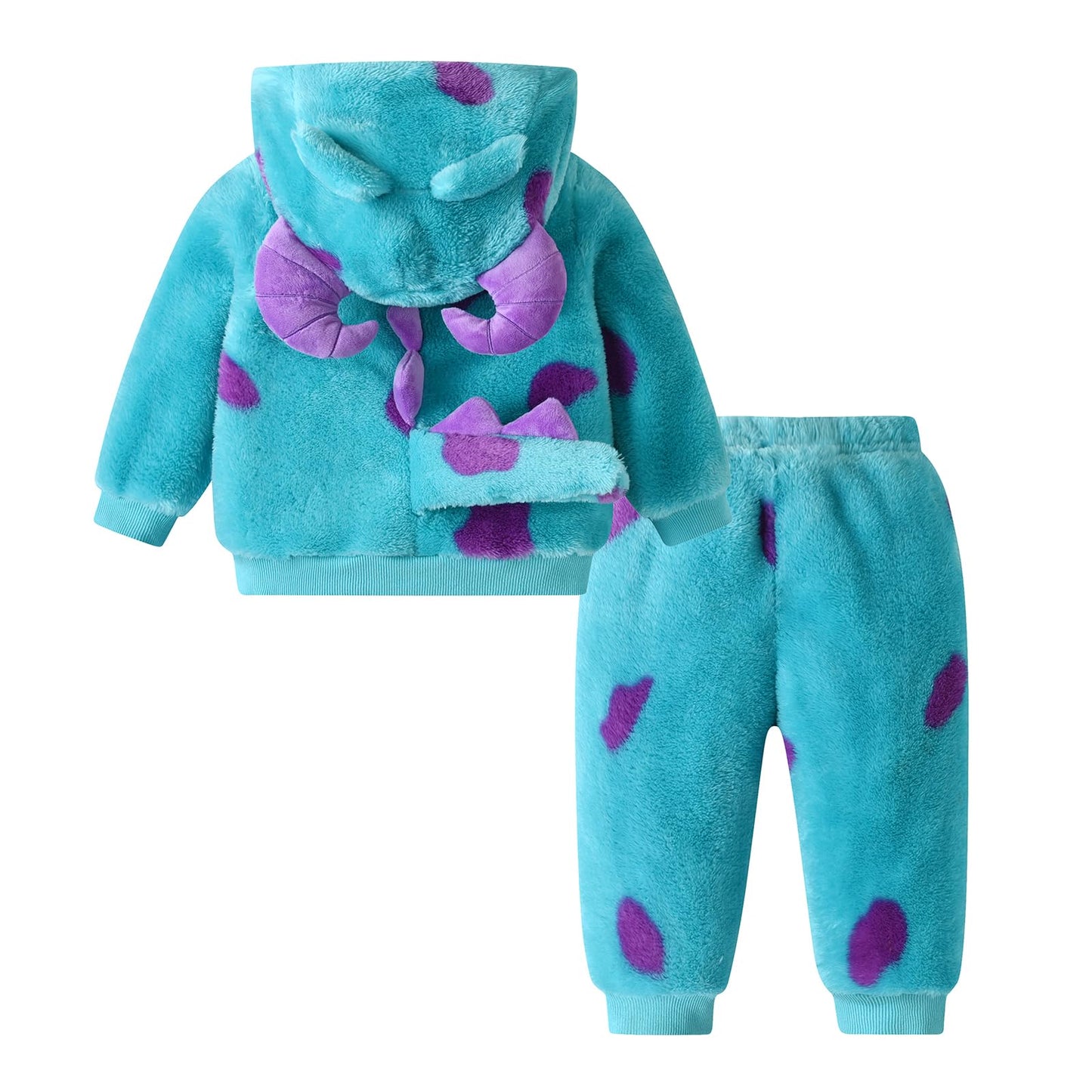 Thorn Tree Toddler Baby Boys Halloween Clothes Set Animal Costumes Outfits 2Pcs Velvet Pants Set (Blue,2-3 Years)