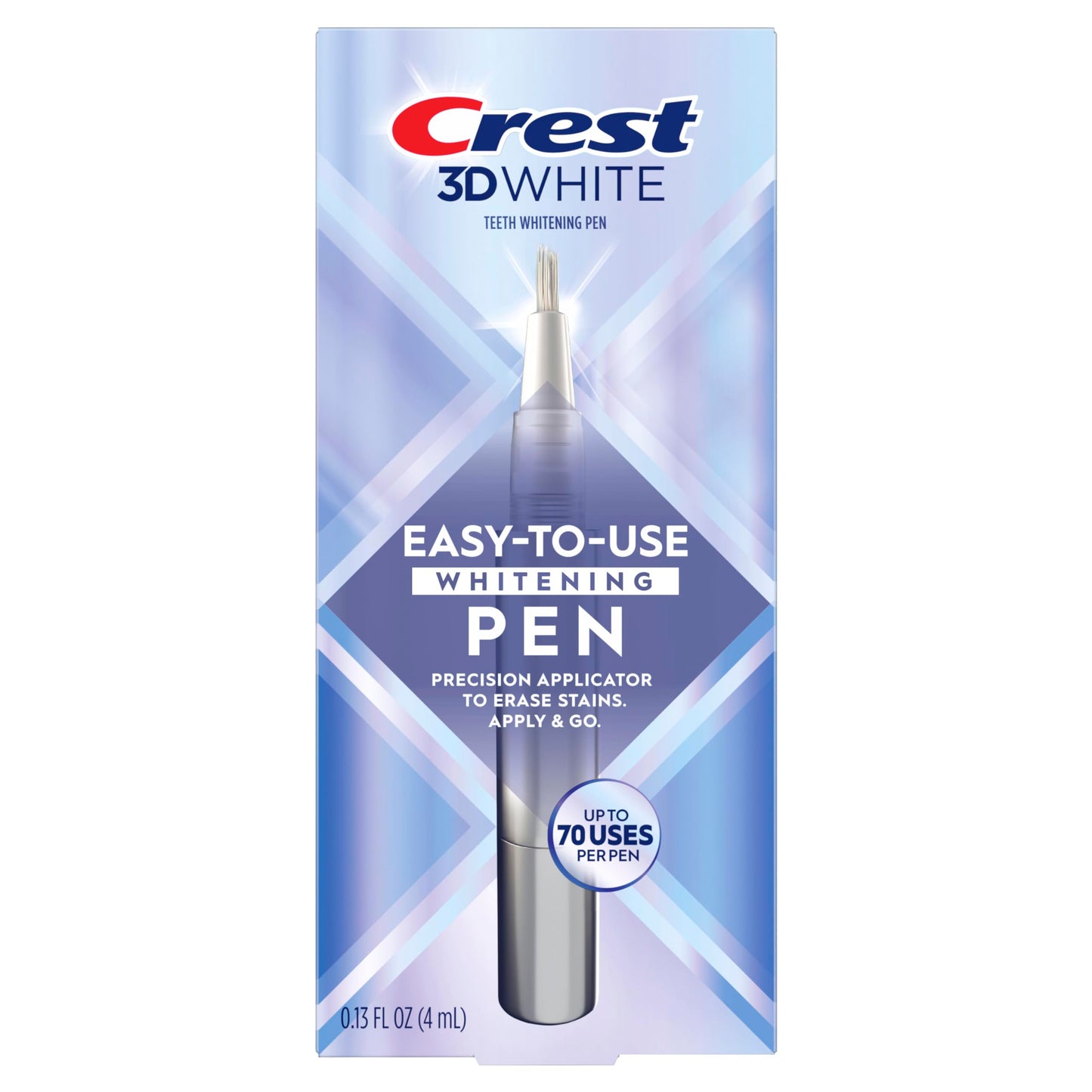 Crest 3DWhite Teeth Whitening Pen – Easy to Use, Erases Surface Stains – Up to 75 Uses per Pen – Convenient, On-The-Go Teeth Whitening Solution