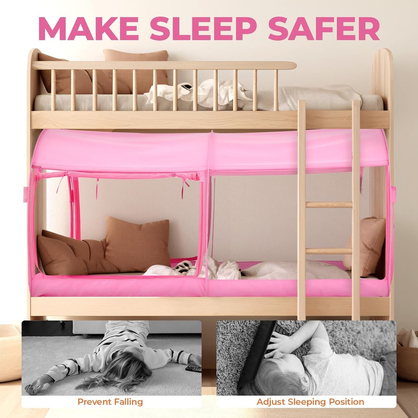 Alvantor Full Size Canopy Bed Mesh Full Bed Tent Mosquito Net for Bed Pop Up Ten Bed Privacy Tent Slumberpod Blackout Indoor Tent for Bed Sleeping Tents (Mattress Not Included)