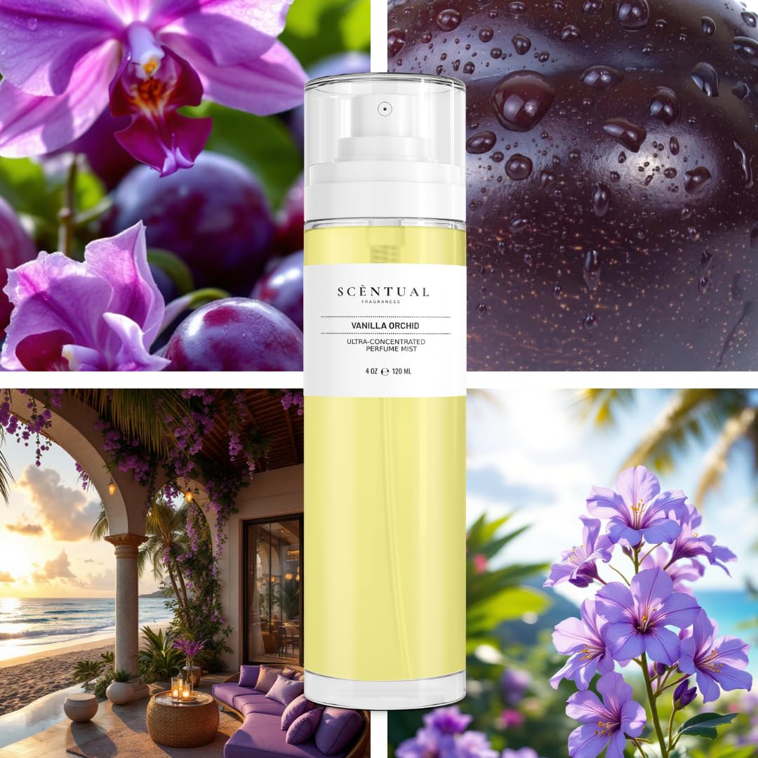 Scentual Fragrances, Luxury Perfume Oil, Ultra-Concentrated Women Roll-On Fragrance Oil, Long Lasting Rollerball Travel Mini Perfume, Vegan, Alcohol & Cruelty Free 10ml (Vanilla Orchid)