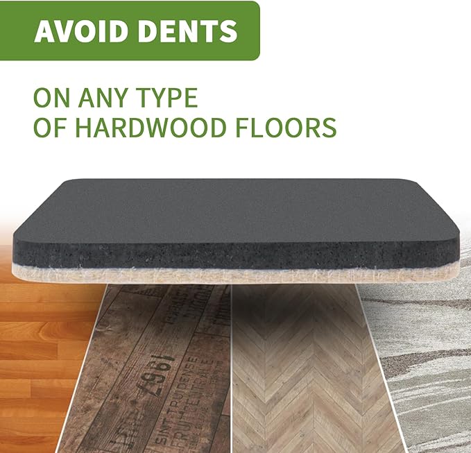 COVERCORNER Furniture Sliders for Hardwood Floors 8 PCS - 5 inch Square Sliders for Moving Furniture – Felt Furniture Pads for Hardwood Floors