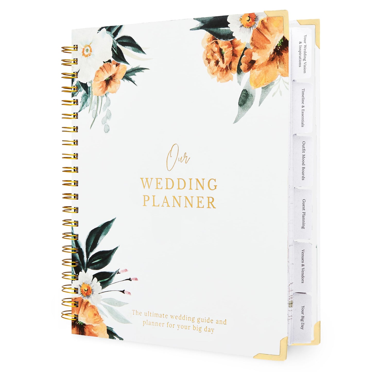 Nook Theory Comprehensive Wedding Planner Book and Organizer – Keepsake & Countdown Binder, Perfect Engagement Gift for Couples and Brides (Boho)