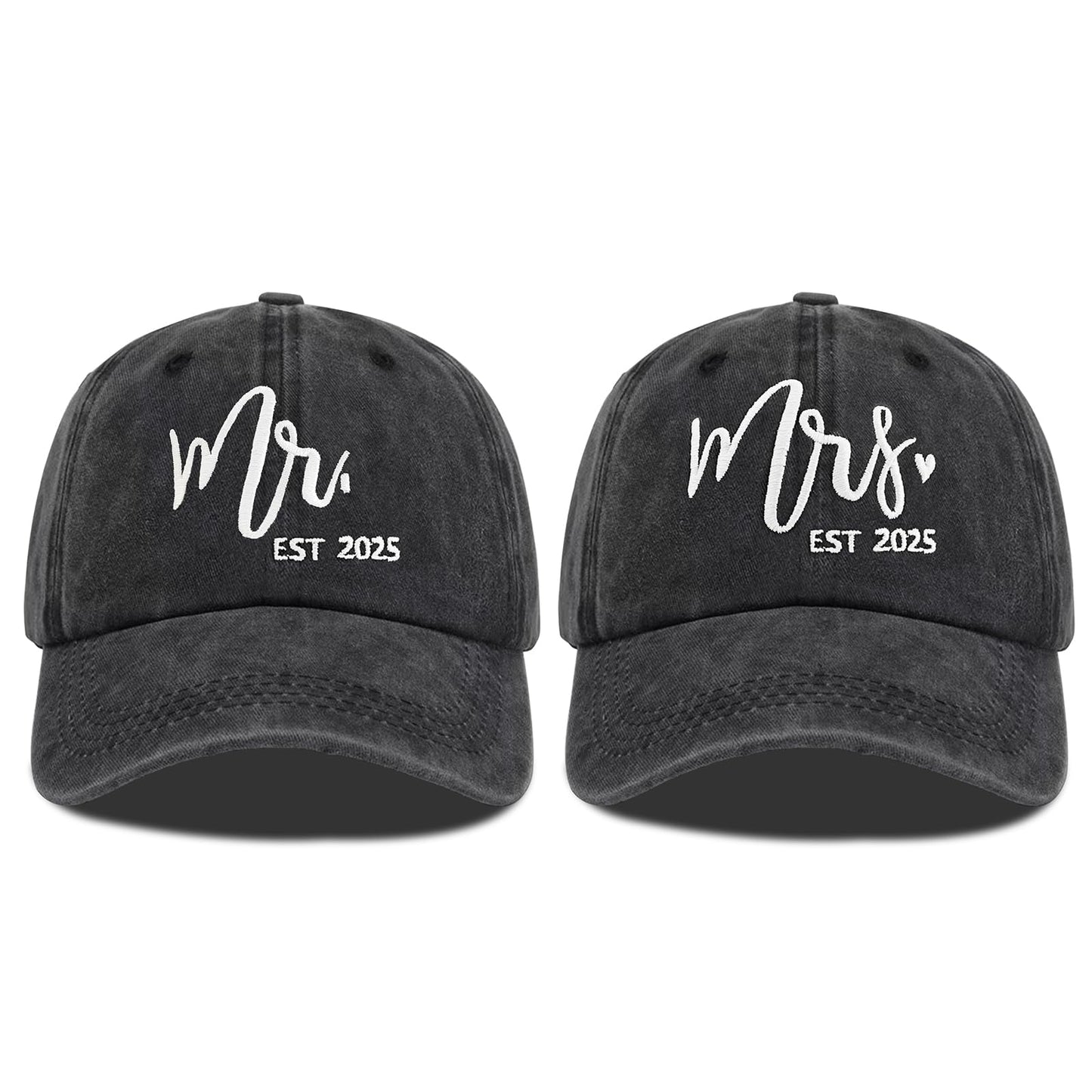 Mr and Mrs Hat, Wedding Gifts for Couples 2025, Mr and Mrs Gifts, Adjustable Couple Hat for Newlyweds Wedding Bridal Shower Engagement Honeymoon