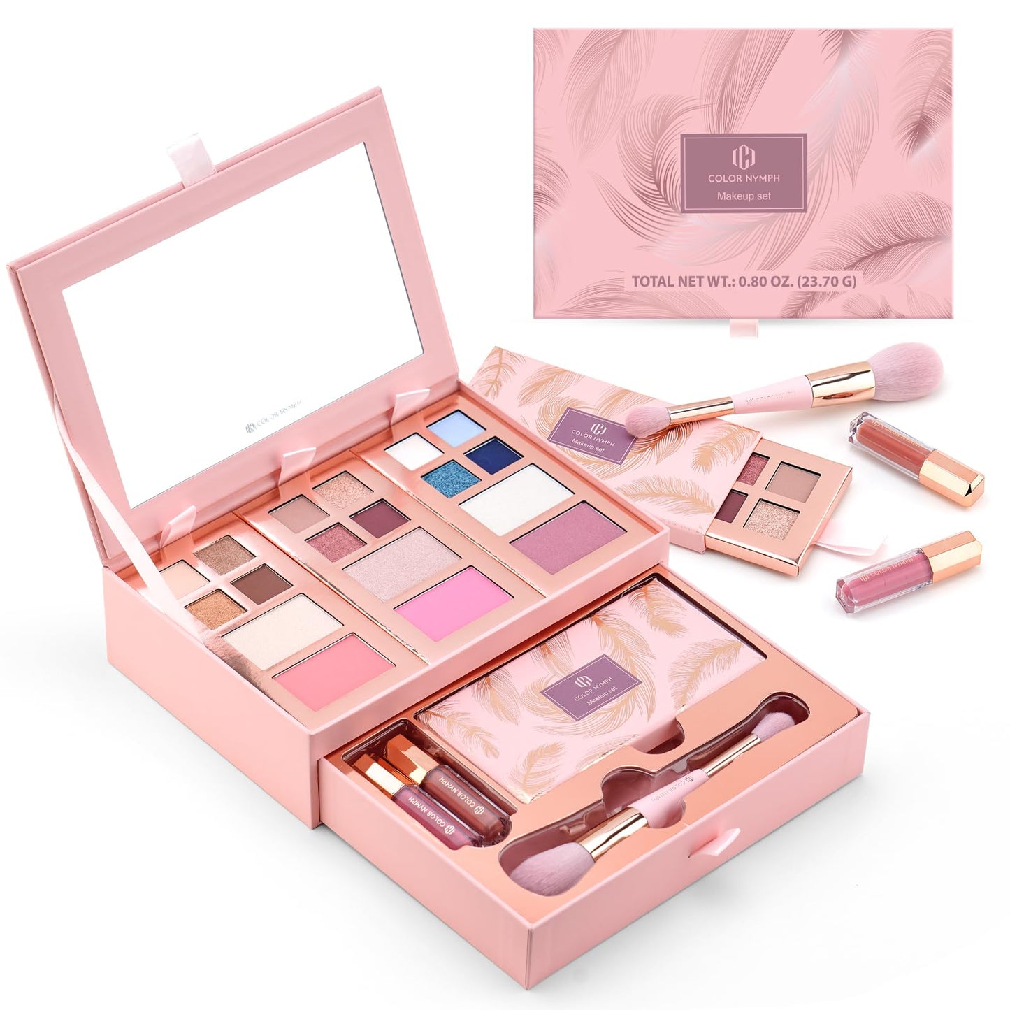 Color Nymph Complete Makeup Palette Set - 2025 Trendy Colors, Cruelty-Free, Ideal for Daily, Festival, Party, and Professional U