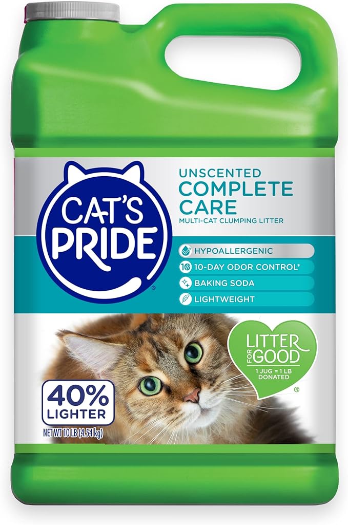 Cat's Pride Premium Lightweight Clumping Litter: Complete Care - Up to 10 Days of Powerful Odor Control - Hypoallergenic -...