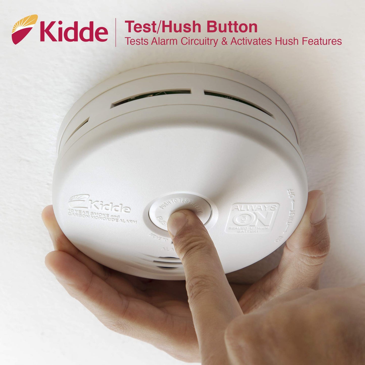 Kidde 21010170 10 Year Smoke and Carbon Monoxide Alarm Detector | Photoelectric | Kitchen | Model P3010K-CO