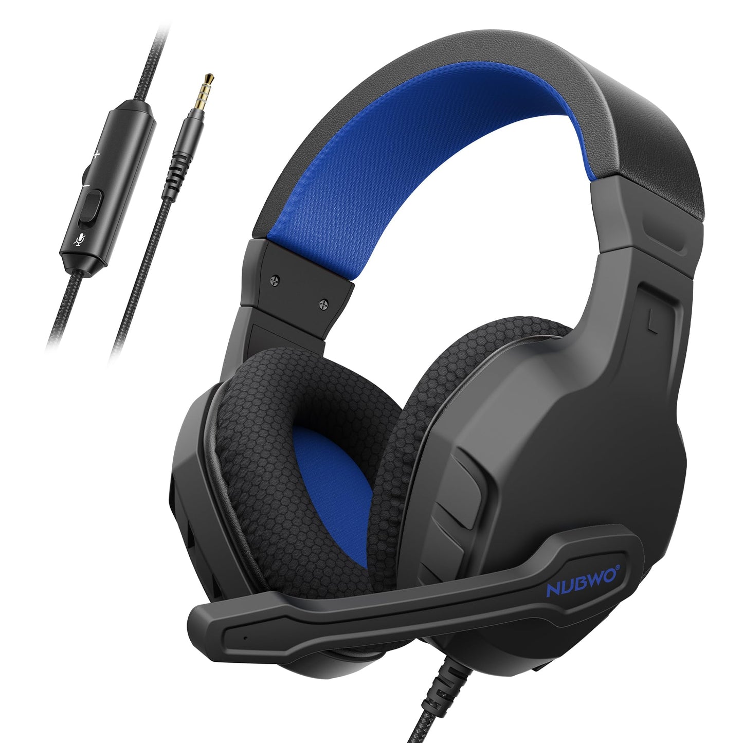 NUBWO U3 Gaming Headset with Mic for PC, PS4, PS5, Xbox1, Mac, Switch, Wired Over-Ear Gaming Headphones with Mic Clear Call, Lig
