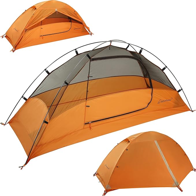 Clostnature Lightweight Tent for Backpacking - 1/2/3/4 Person Ultralight Backpacking Tent, Waterproof Easy Setup Camping T...