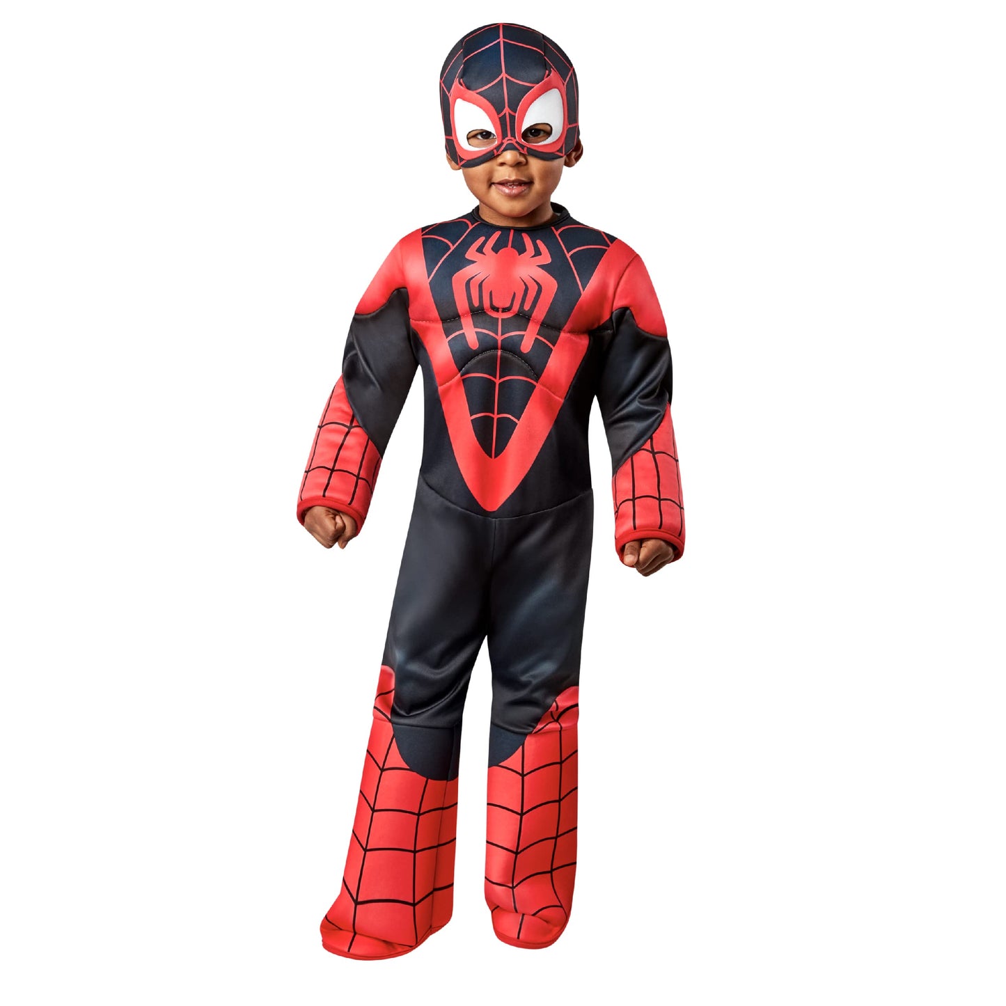 Rubies II Toddler Marvel: Spidey and His Amazing Friends Miles Morales Deluxe Costume, As Shown, 2T3T,702741_2T3T