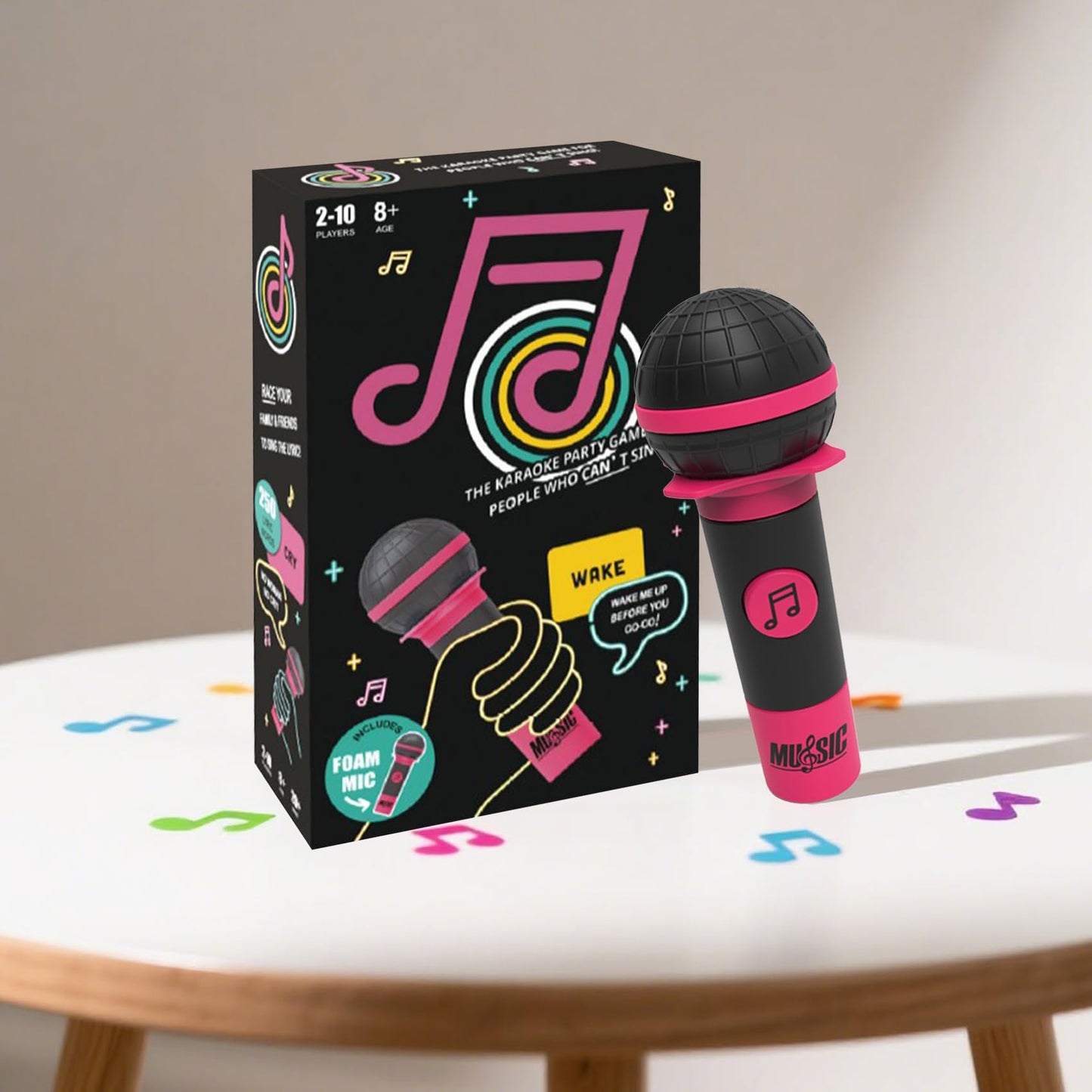Music Trivia Card Game, Party Game for 2-10 Players, Music Card Games with 250 Lyrics (125 Cards) for Family and Adult Card Games