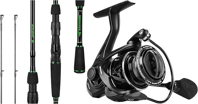 KastKing Zephyr Dual Tip Fishing Rod & Reel Combo, 7' ML & M Spinning Rod, Size 4000